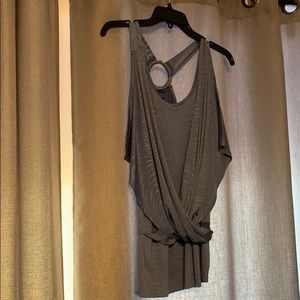 XOXO S Silky Blue leopard Print top